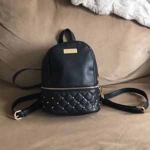 Bebe black and gold studded backpack
